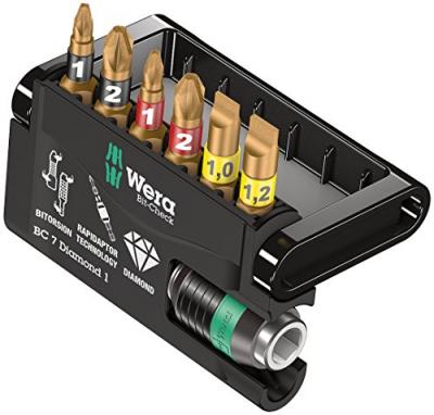 Wera 05057416001 Bit-Check 7 Diamond 1, 7 pi&egrave;ces, Multicolore
