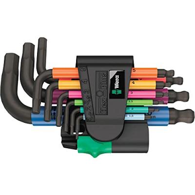 Wera set de cles coudees allen courtes hex plus hexagonales spkl