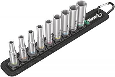Wera Belt A Deep 1 Jeu de Douilles 1/4"", 9 Pi&egrave;ces Couleur