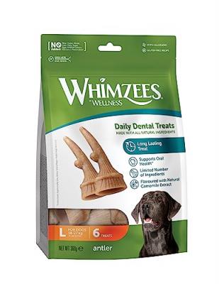 Whimzees Bag Occupy Antler L Dog Snack 6 Units Clair