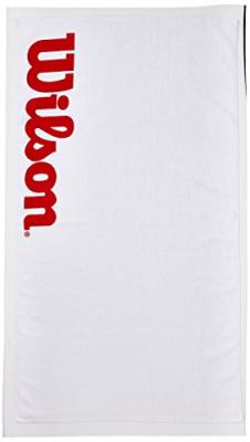 Wilson Mixte Wrz540100 Serviette de sport, Blanc/Rouge, NS EU