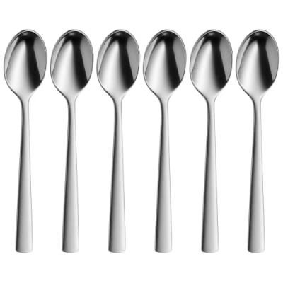 WMF Corvo 1158966330 Lot de 6 cuill&egrave;res &agrave; expresso en m&eacute;tal Cromargan Protect