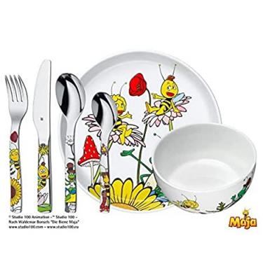 Wmf Coffret 6pi&egrave;ces Maya L'abeille D&egrave;s 3ans Acier Inoxydable Cromargan 18/10poli