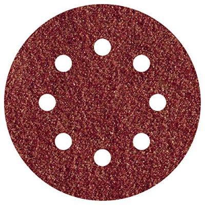 Wolfcraft 2253000 5 Disques Abrasifs Auto-agrippants &Oslash; 125 Mm, Perfor&eacute;s, Corindon Grains 240