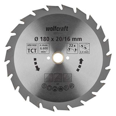 Wolfcraft Lame de scie circulaire CT, 180x20x2.4 mm, 22 dents