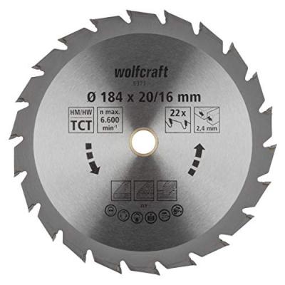 WOLFCRAFT Lame scie circulaire CT - 22 dents - &Oslash; 184 x 16 mm