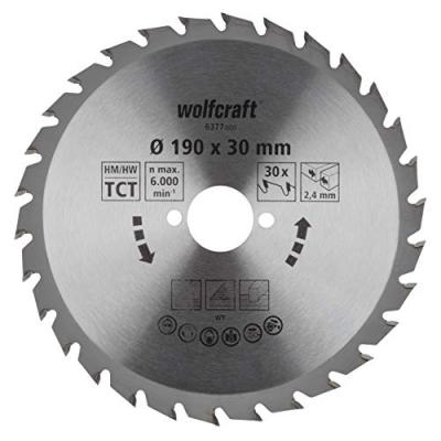 Lame de scie circulaire D190 al&eacute;sage D 30mm WOLFCRAFT