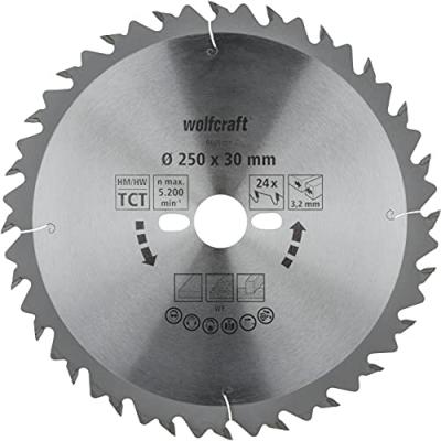 Lame scie CT - s&eacute;rie Table - 24 dents altern&eacute;es - 250x30x3.2mm