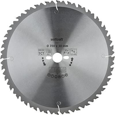Wolfcraft 6666000 Lame scie table CT 32DTS Diam&egrave;tre 350 x 30 x 3,5 mm