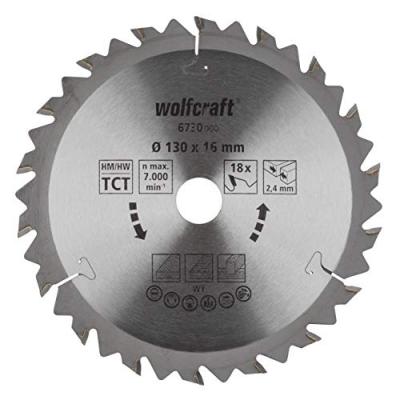 Wolfcraft 6730000 lame scie circulaire ct 18 dts diam&egrave;tre 130 x 16 mm