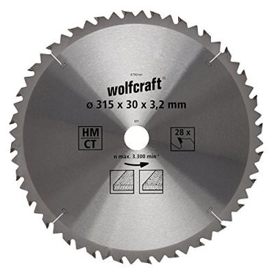 Lames de scies circulaires de table S&eacute;rie marron (coupes rapides, grossi&egrave;res)-6742000 - Wolfcraft