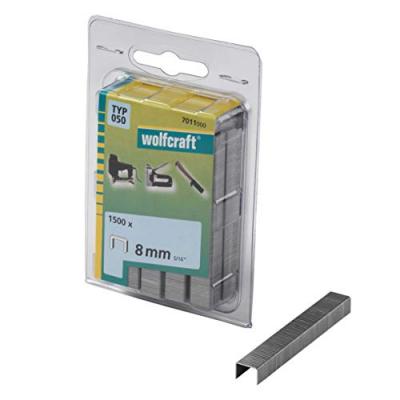 Wolfcraft 7011000 Agrafes large acier tremp&eacute; type 050 8 mm Lot de 1500