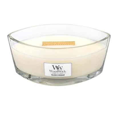 Bougie Ellipse noix de coco - - Blanc -