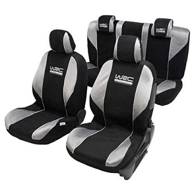 WRC 7339 Set de Housses de Si&egrave;ges Auto Avant-Arri&egrave;re 2/3-1/3 Rallye