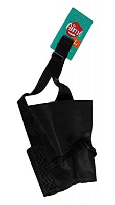 YAGO Museliere en Nylon Noir pour Grand Chien, Partie Museau avec Filet Respirant et Reglable