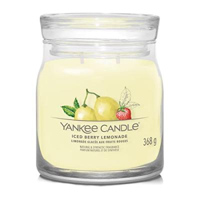 Bougie signature limonade glac&eacute;e mod&egrave;le moyen - - Jaune - Verre