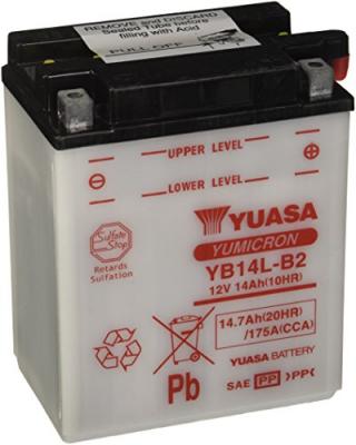 Batterie 12v 14 ah yb14l-b2 yumicron avec entretien (lg134xl89xh166)