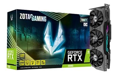 Carte Graphique Zotac Nvidia GeForce RTX 3080 OC LHR 4395319 12Go GDDR6X 1725MHz HDMI Noir 