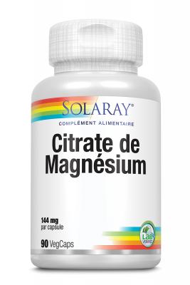 Solaray Magn&eacute;sium 144 mg - 90 Caps. V&eacute;g. - Bo&icirc;te 90 capsules