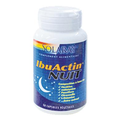 Solaray IbuActin Nuit 30 Capsules V&eacute;g&eacute;tales - Bo&icirc;te 30 capsules
