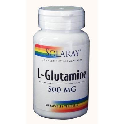 Solaray L- Glutamine 500mg 50 capsules v&eacute;g&eacute;tales