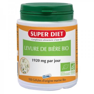 Superdiet Levure de bi&egrave;re bio, 100 g&eacute;lules