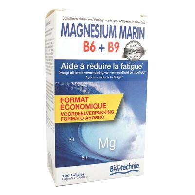 Biotechnologie Magn&eacute;sium marin B6+B9 40caps