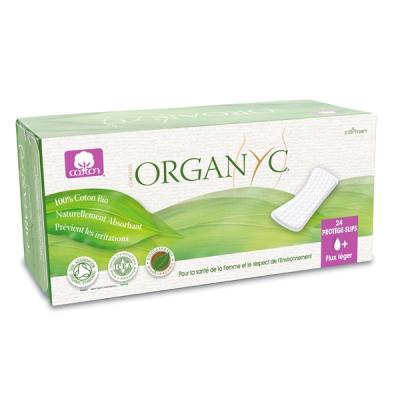 Organyc, Protege-Slips Longs 100% Coton Bio Certifie - 1 Boite De 24