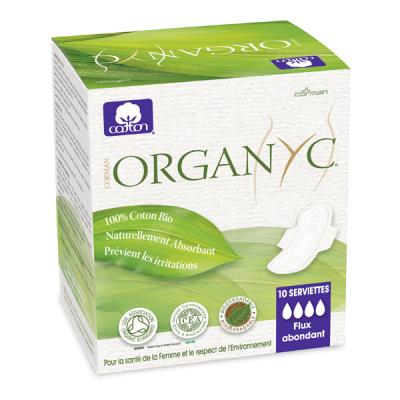 Organyc Serviette Coton Bio Gots Super Bte 10 - Bo&icirc;te 10 serviettes