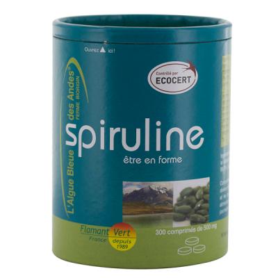 Flamant Vert Spiruline Bio 300 Comprim&eacute;s - Pot 300 comprim&eacute;s