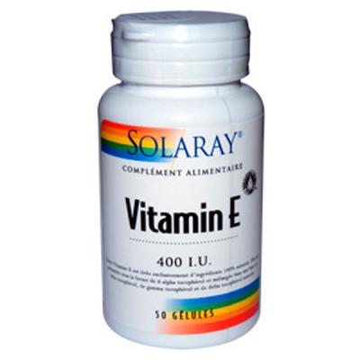Solaray Vitamine E 400 Ui - 268 mg - 50 Softgels - Bo&icirc;te 50 g&eacute;lules