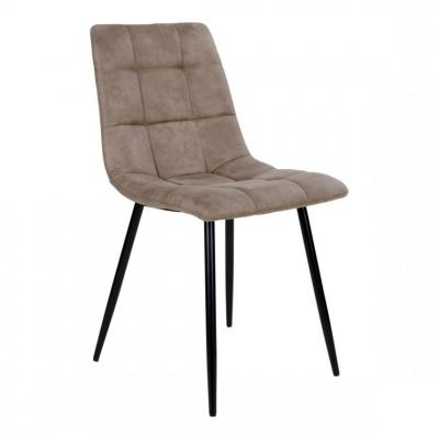 Chaise Marron Clair MIDDELFART Pieds Noir