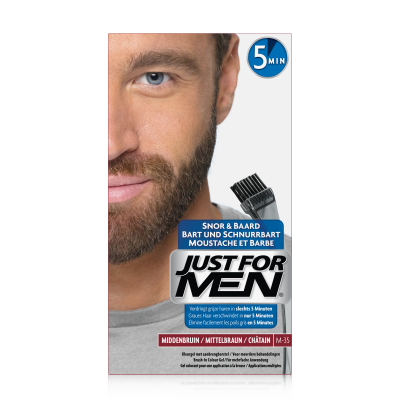 COLORATION BARBE Ch&acirc;tain - Couleur naturelle-Just For Men