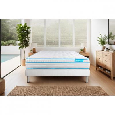 Ensemble 140x200 M&eacute;moire de forme et micro ressorts ensach&eacute;s - sommier