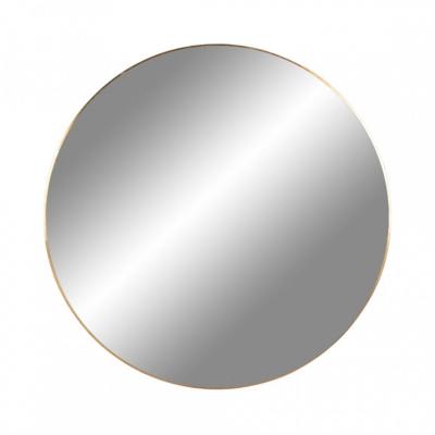 Miroir jersey avec cadre en laiton &oslash;80 cm
