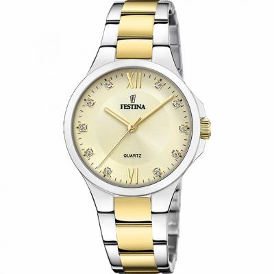 Montre Femme Festina 02-017MADEMOISELLE F20618-1 - Bracelet Acier Dor&eacute;