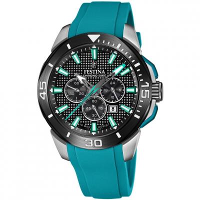 Montre Festina Chrono Bike F20642/3 Noir, Bracelet Caoutchouc, Homme