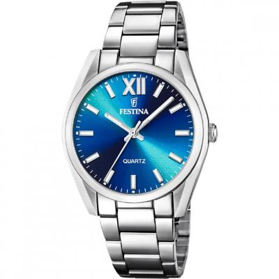 Montre Festina F20622/i Bleu, Bracelet D&acute; Acier Inoxydable, Femme