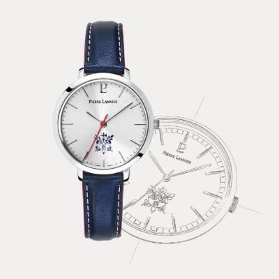 Montre Femme Pierre Lannier &Eacute;lys&eacute;e - 453D626 Bracelet Cuir Bleu