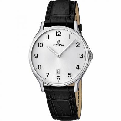 Festina Hommes Analogique Quartz Montre avec Bracelet en Cuir F16745/1
