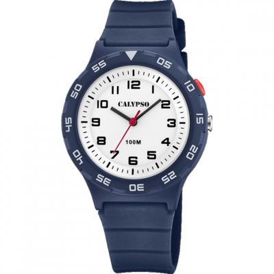 Montre Gar&ccedil;on CALYPSO 3 AIGUILLES K5797-3 - Bracelet R&eacute;sine Bleu