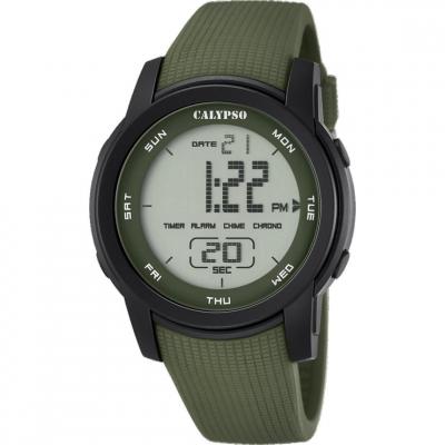 Montre Calypso Montres K5698-4 - Montre Silicone Vert Homme