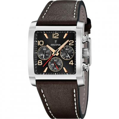 Festina Homme Analogique Quartz Montre avec Bracelet en Cuir F20653/4