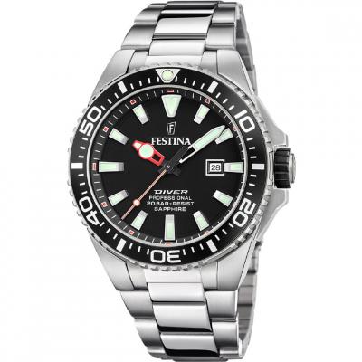 Montre Festina F20663/3 Noir, Bracelet D&acute; Acier Inoxydable, Homme