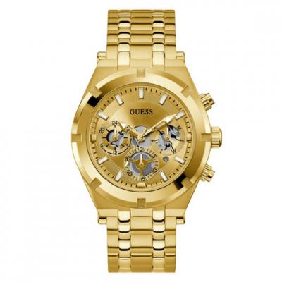 Montre Homme Guess Continental GW0260G4 - Bracelet Acier Dor&eacute;