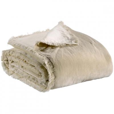 Vivaraise - Plaid en coton et polyester Fara 200 x 135 cm lin