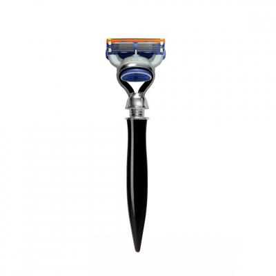 RASOIR NOIR FINITION ACIER - Lames Fusion-E Shave