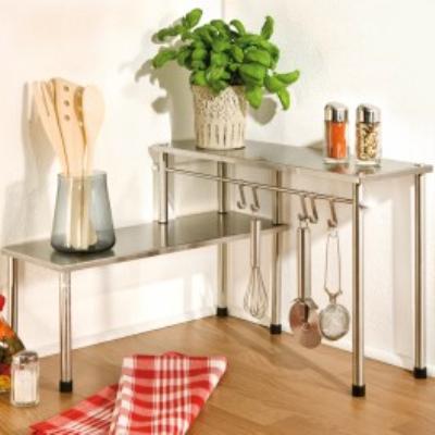 Tag&egrave;re d'angle de cuisine avec 2 rayons - Wenko