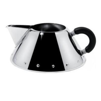 Alessi-Cremiera Acier Inoxydable 18/10 Brillant Avec Poign&eacute;e Pa, Noir