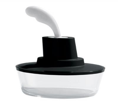 Alessi Beurrier Bateau Shipe Shape noir ASG13B